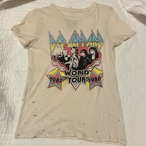 Vintage Band Tee Def Leppard World Tour Graphic Tee